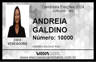 Candidato ANDREIA GALDINO 2024 - JURUAIA - Eleições