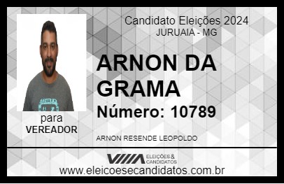 Candidato ARNON DA GRAMA 2024 - JURUAIA - Eleições