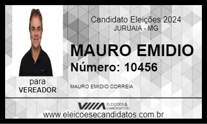 Candidato MAURO EMIDIO 2024 - JURUAIA - Eleições