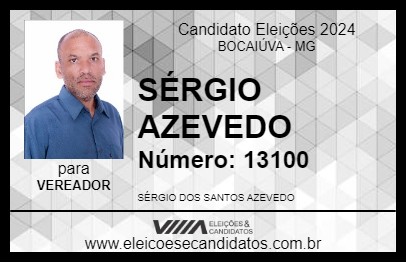 Candidato SÉRGIO AZEVEDO 2024 - BOCAIÚVA - Eleições