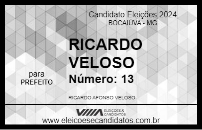 Candidato RICARDO VELOSO 2024 - BOCAIÚVA - Eleições