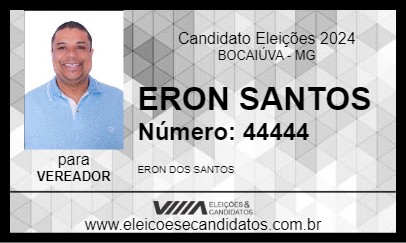 Candidato ERON SANTOS 2024 - BOCAIÚVA - Eleições