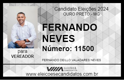 Candidato FERNANDO NEVES 2024 - OURO PRETO - Eleições