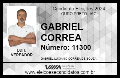 Candidato GABRIEL CORREA 2024 - OURO PRETO - Eleições