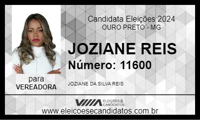 Candidato JOZIANE REIS 2024 - OURO PRETO - Eleições