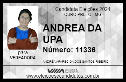 Candidato ANDREA RIBEIRO 2024 - OURO PRETO - Eleições