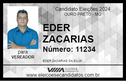 Candidato EDER ZACARIAS 2024 - OURO PRETO - Eleições