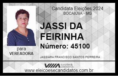 Candidato JASSI DA FEIRINHA 2024 - BOCAIÚVA - Eleições