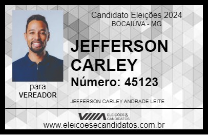 Candidato JEFFERSON CARLEY 2024 - BOCAIÚVA - Eleições