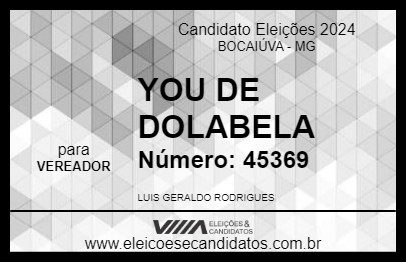 Candidato YOU DE DOLABELA 2024 - BOCAIÚVA - Eleições