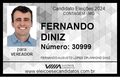 Candidato FERNANDO DINIZ 2024 - CONTAGEM - Eleições