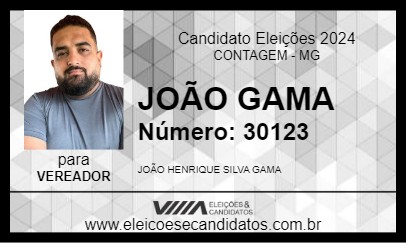 Candidato JOÃO GAMA 2024 - CONTAGEM - Eleições