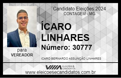 Candidato ÍCARO LINHARES 2024 - CONTAGEM - Eleições