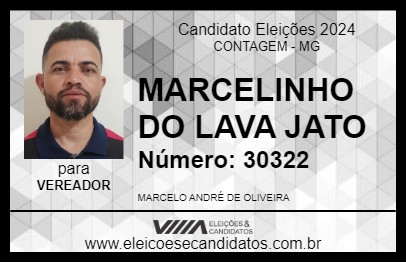 Candidato MARCELINHO DO LAVA JATO 2024 - CONTAGEM - Eleições