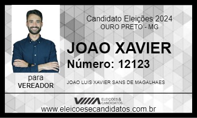 Candidato JOAO XAVIER 2024 - OURO PRETO - Eleições