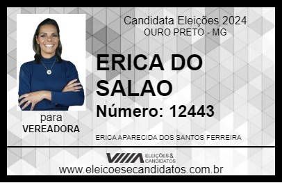 Candidato ERICA DO SALAO 2024 - OURO PRETO - Eleições