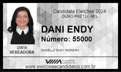 Candidato DANI ENDY 2024 - OURO PRETO - Eleições