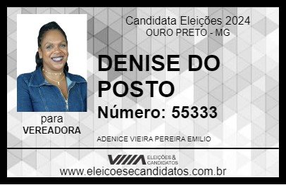 Candidato DENISE DO POSTO 2024 - OURO PRETO - Eleições