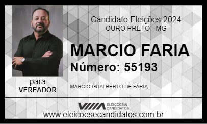 Candidato MARCIO FARIA 2024 - OURO PRETO - Eleições