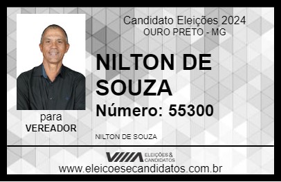 Candidato NILTON DE SOUZA 2024 - OURO PRETO - Eleições