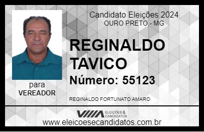 Candidato REGINALDO TAVICO 2024 - OURO PRETO - Eleições