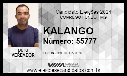 Candidato KALANGO 2024 - CÓRREGO FUNDO - Eleições