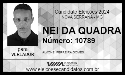 Candidato NEI DA QUADRA 2024 - NOVA SERRANA - Eleições