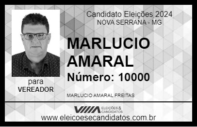 Candidato MARLUCIO AMARAL 2024 - NOVA SERRANA - Eleições