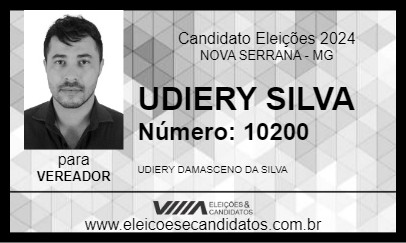 Candidato UDIERY SILVA 2024 - NOVA SERRANA - Eleições