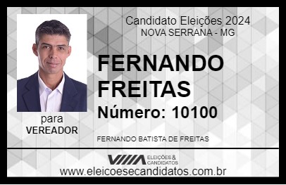 Candidato FERNANDO FREITAS 2024 - NOVA SERRANA - Eleições