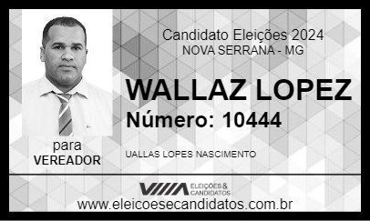 Candidato WALLAZ LOPEZ 2024 - NOVA SERRANA - Eleições