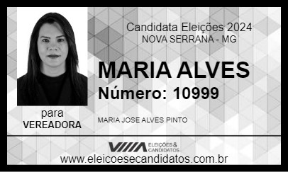 Candidato MARIA ALVES 2024 - NOVA SERRANA - Eleições