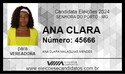 Candidato ANA CLARA 2024 - SENHORA DO PORTO - Eleições