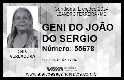 Candidato GENI DO JOÃO DO SERGIO 2024 - LEANDRO FERREIRA - Eleições