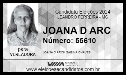 Candidato JOANA D ARC 2024 - LEANDRO FERREIRA - Eleições