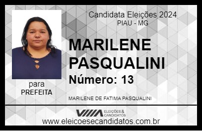 Candidato MARILENE PASQUALINI 2024 - PIAU - Eleições