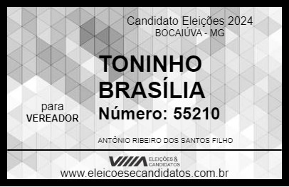 Candidato TONINHO BRASÍLIA 2024 - BOCAIÚVA - Eleições