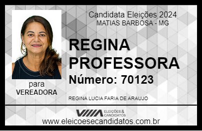 Candidato REGINA PROFESSORA 2024 - MATIAS BARBOSA - Eleições