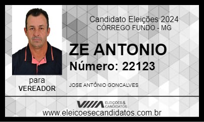 Candidato ZE ANTONIO 2024 - CÓRREGO FUNDO - Eleições