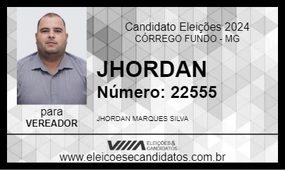 Candidato JHORDAN 2024 - CÓRREGO FUNDO - Eleições