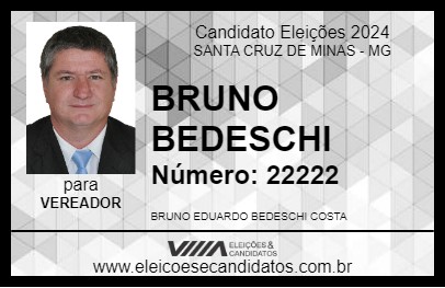 Candidato BRUNO BEDESCHI 2024 - SANTA CRUZ DE MINAS - Eleições