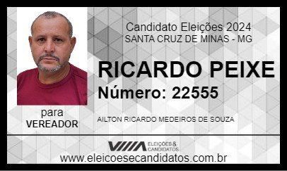 Candidato RICARDO PEIXE 2024 - SANTA CRUZ DE MINAS - Eleições