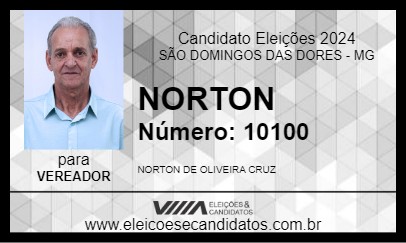 Candidato NORTON 2024 - SÃO DOMINGOS DAS DORES - Eleições