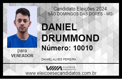 Candidato DANIEL DRUMMOND 2024 - SÃO DOMINGOS DAS DORES - Eleições