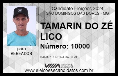 Candidato TAMARIN DO ZÉ LICO 2024 - SÃO DOMINGOS DAS DORES - Eleições