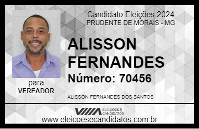 Candidato ALISSON FERNANDES 2024 - PRUDENTE DE MORAIS - Eleições