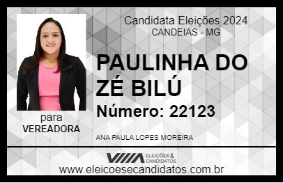 Candidato PAULINHA DO ZÉ BILÚ 2024 - CANDEIAS - Eleições