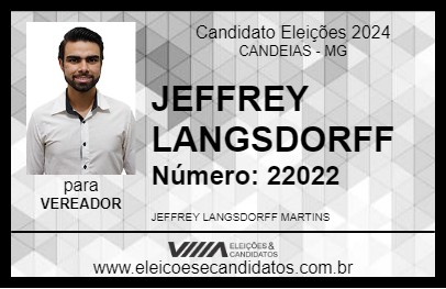 Candidato JEFFREY LANGSDORFF 2024 - CANDEIAS - Eleições