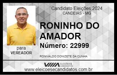 Candidato RONINHO DO AMADOR 2024 - CANDEIAS - Eleições