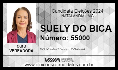 Candidato SUELY DO BICA 2024 - NATALÂNDIA - Eleições